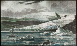 Image: Glacier and Walrus on Ice, Engraving